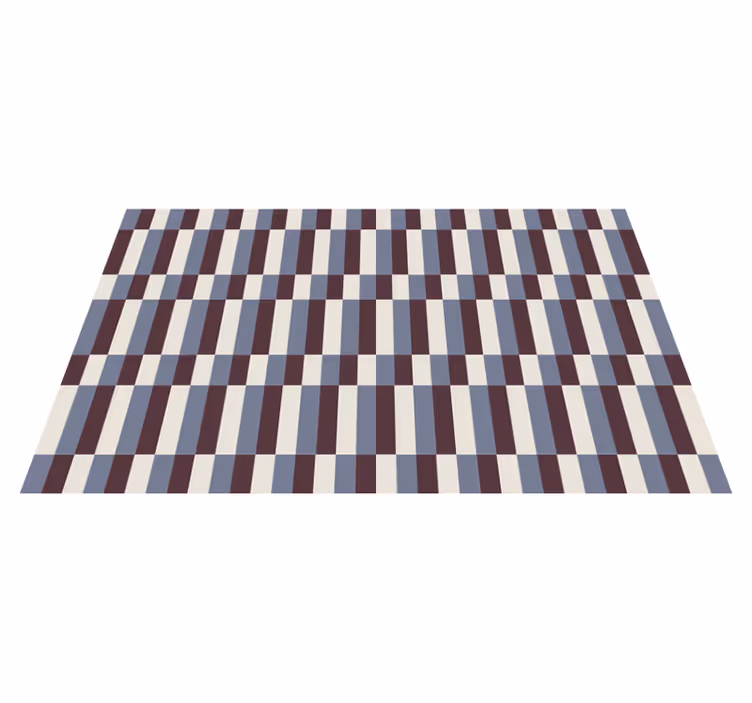 Tapis vinyle rayures bloc de couleur - TenStickers