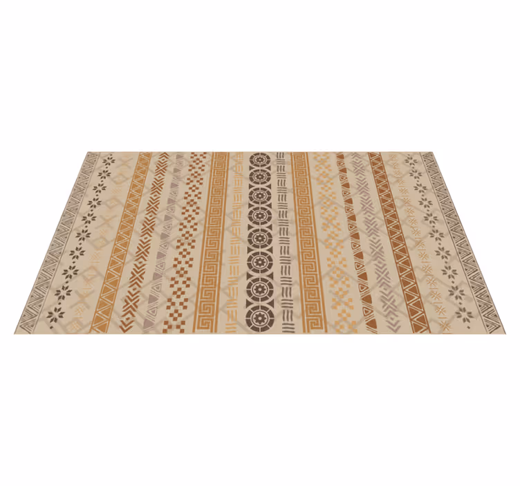 Tapis vinyle cuisine motif ethnique tons bruns - TenStickers