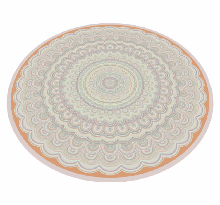 Tapis vinyle mandala motif circulaire complexe - TenStickers