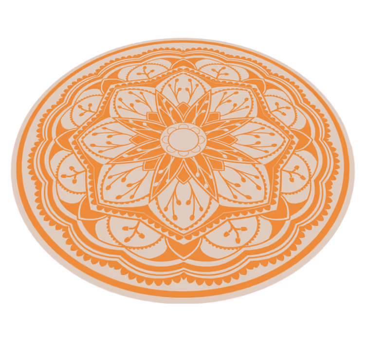 Tapis vinyle mandala motif rond élégant - TenStickers