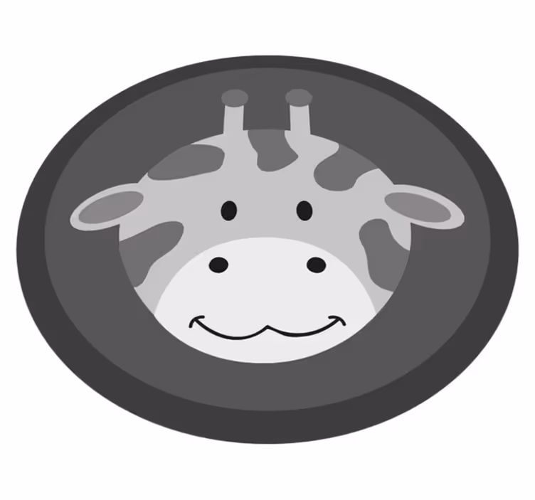 Tapis vinyle bébé bébé girafe argentée - TenStickers