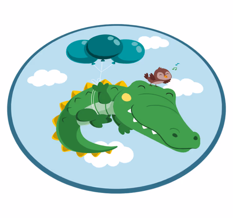 Tapis vinyle bébé joyeuse aventure des crocodiles - TenStickers