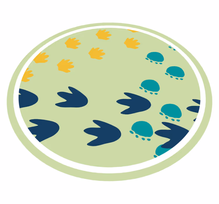 Tapis vinyle autres tapis design empreintes de dinosaures - TenStickers