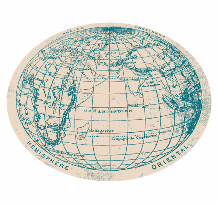 Tapis vinyle retro Terre vintage - TenStickers