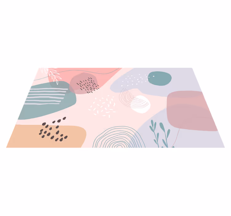 Tapis vinyle design moderne formes douces abstraites - TenStickers