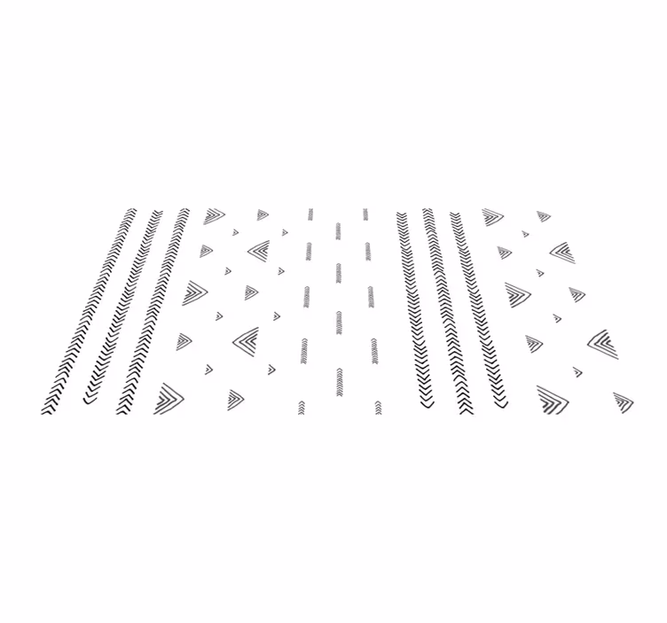 Tapis vinyle éthnique motifs géométriques contemporains - TenStickers