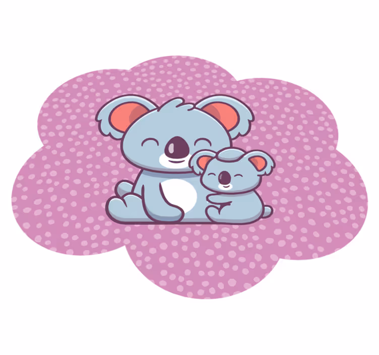 Tapis vinyle pour enfants design famille koala - TenStickers