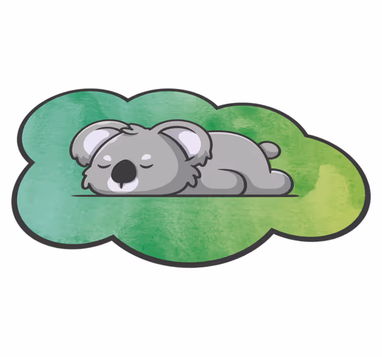 Tapis vinyle bébé koala endormi - TenStickers