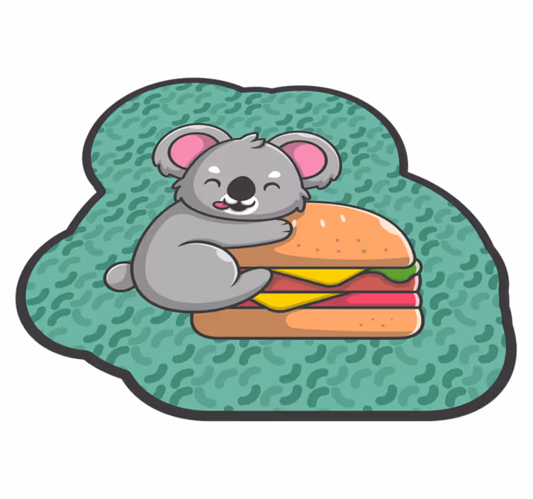 Tapis vinyle bébé collation mignonne de koala - TenStickers