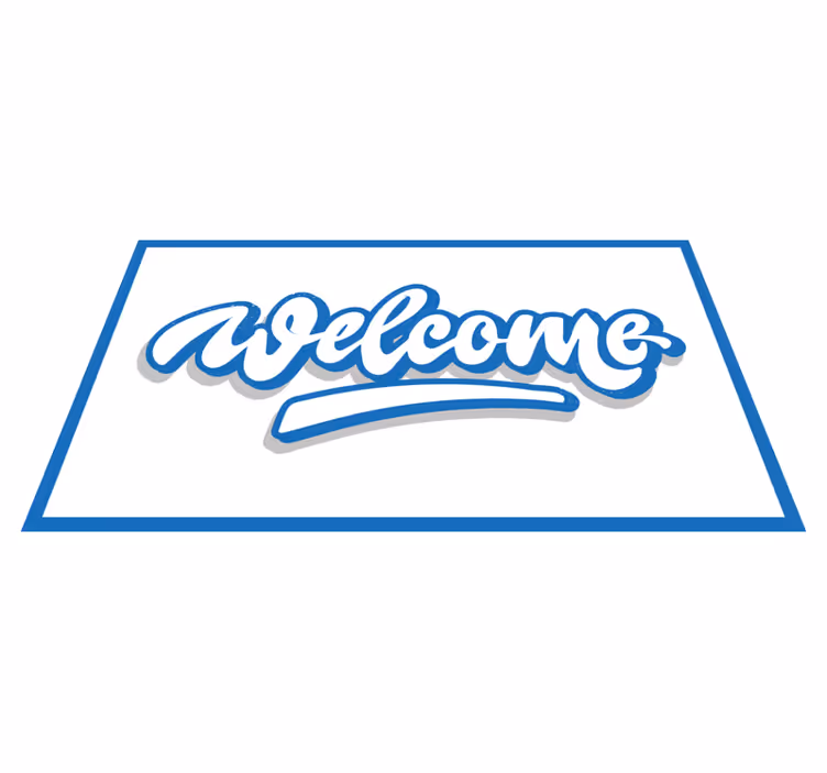 Tapis vinyle entrée panneau de bienvenue - TenStickers