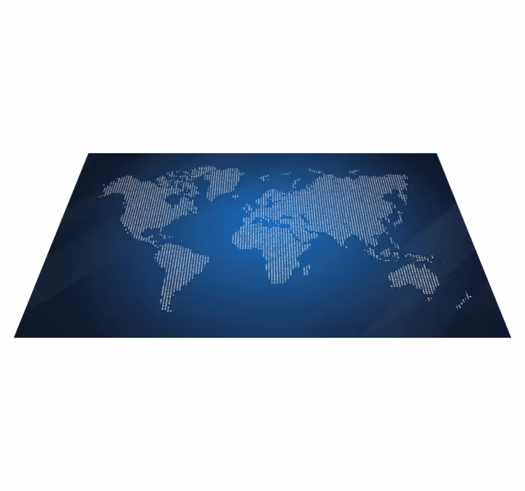 tapis vinyle salon Représentation moderne d'une carte du monde - TenStickers