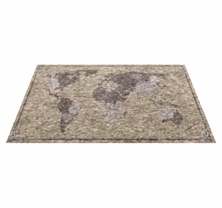 Tapis vinyle carte du monde illustration mondiale - TenStickers