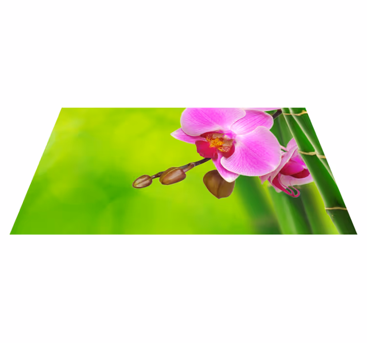 Tapis vinyle plantes délice de fleurs d'orchidées - TenStickers