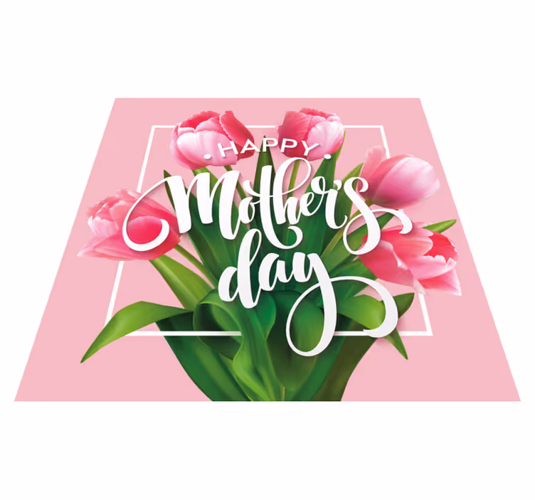 Tapis vinyle plantes tulipes pour la fête des mères - TenStickers
