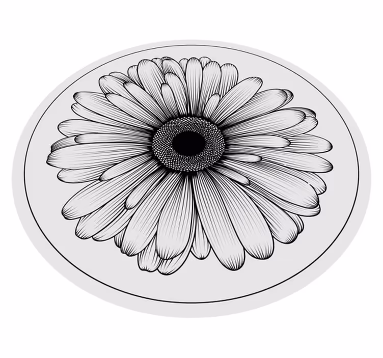 Tapis vinyle plantes illustration florale détaillée - TenStickers