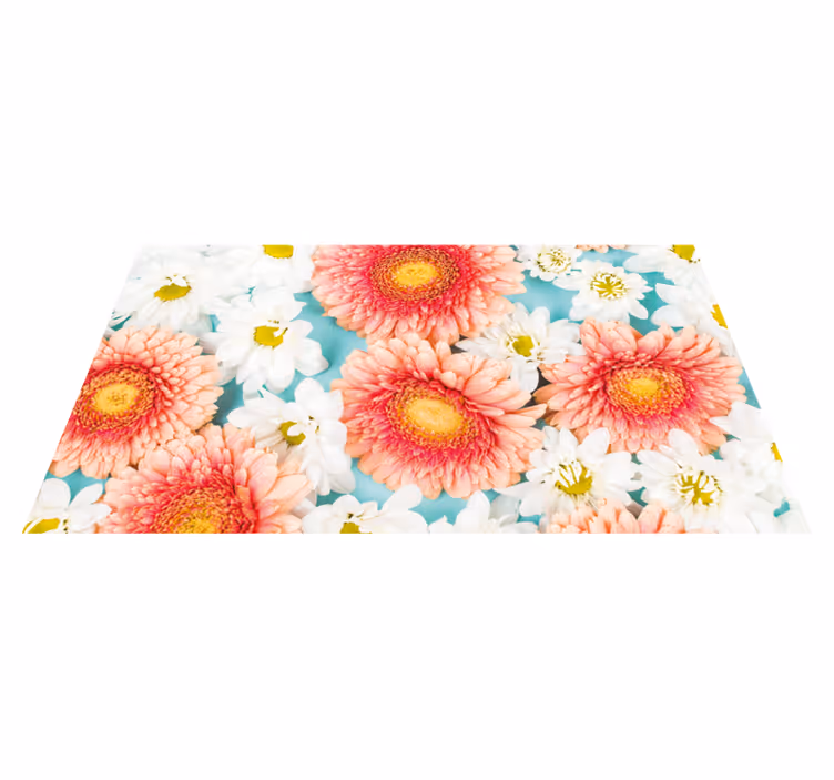 Tapis vinyle plantes fleur vibrante - TenStickers