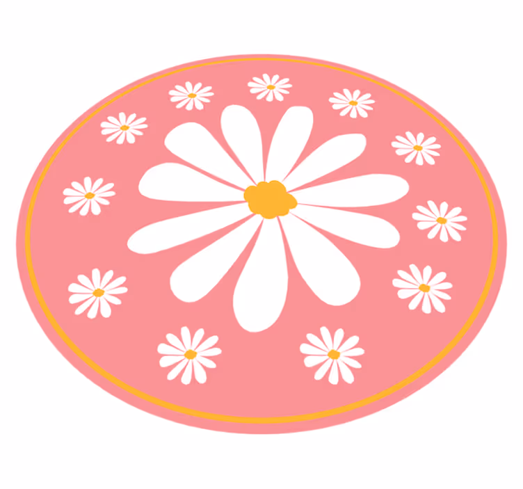 Tapis vinyle plantes composition de fleurs roses - TenStickers