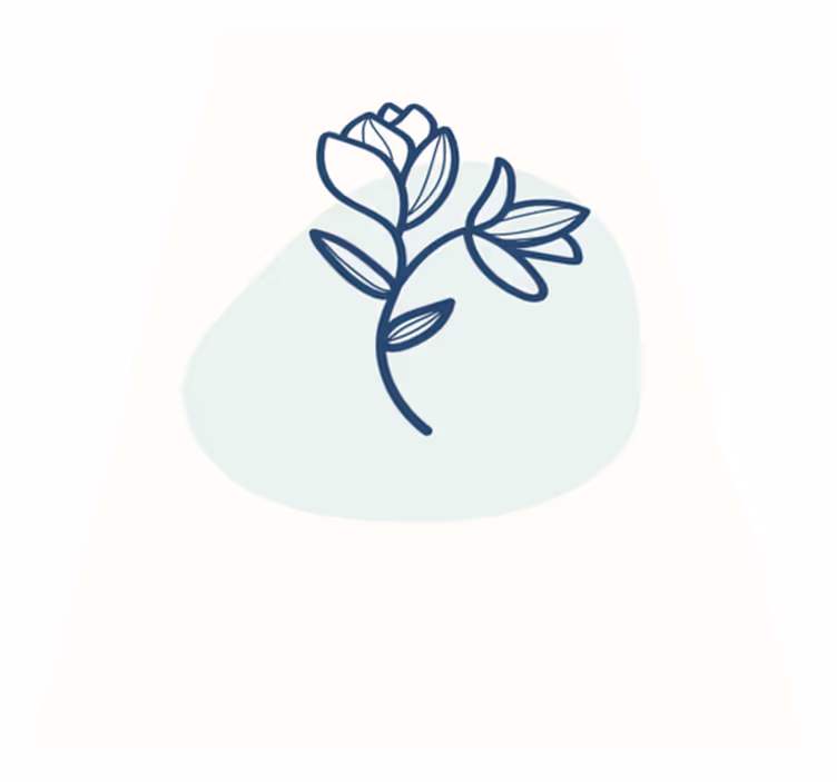 Tapis vinyle plantes illustration de contour botanique - TenStickers