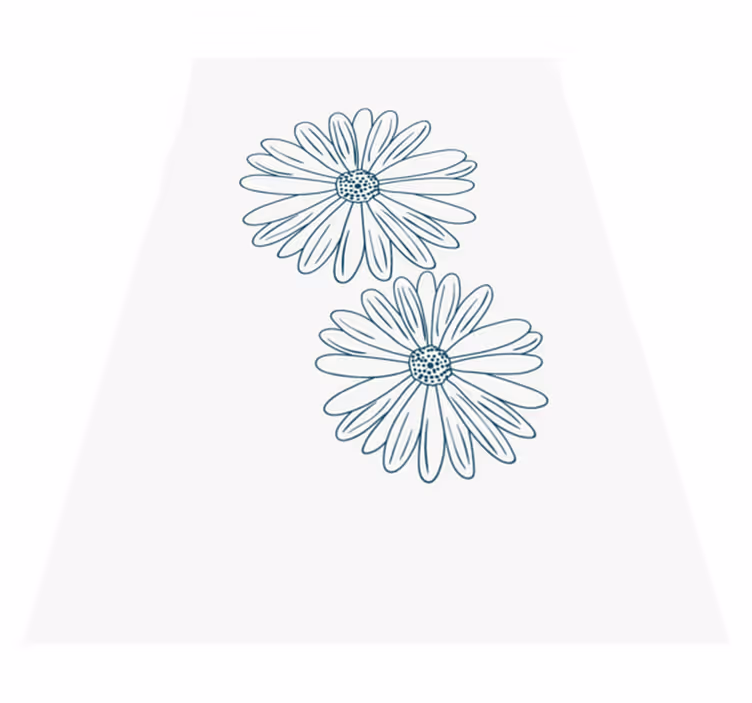 Tapis vinyle plantes délicate touche florale - TenStickers
