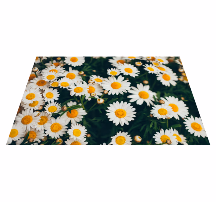 Tapis vinyle plantes imprimé floral marguerite - TenStickers