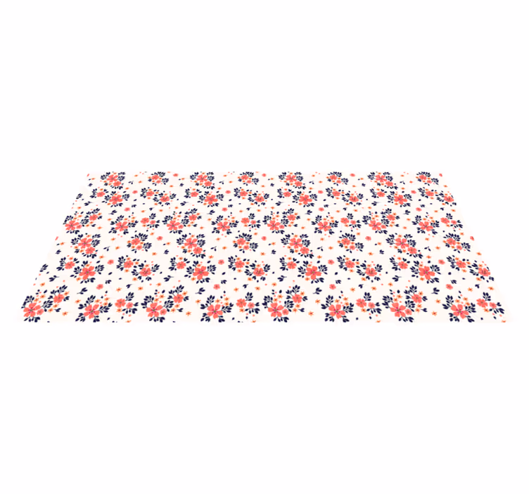 Tapis vinyle plantes motif floral en fleurs - TenStickers