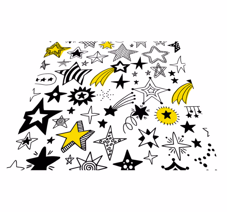 Tapis vinyle ado motif de nuit étoilée - TenStickers