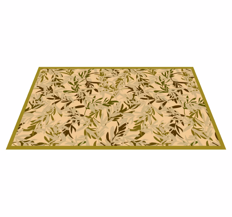 Tapis vinyle plantes motif feuillage vert - TenStickers