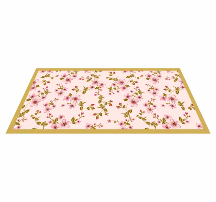 Tapis vinyle plantes motif de fleurs florales - TenStickers