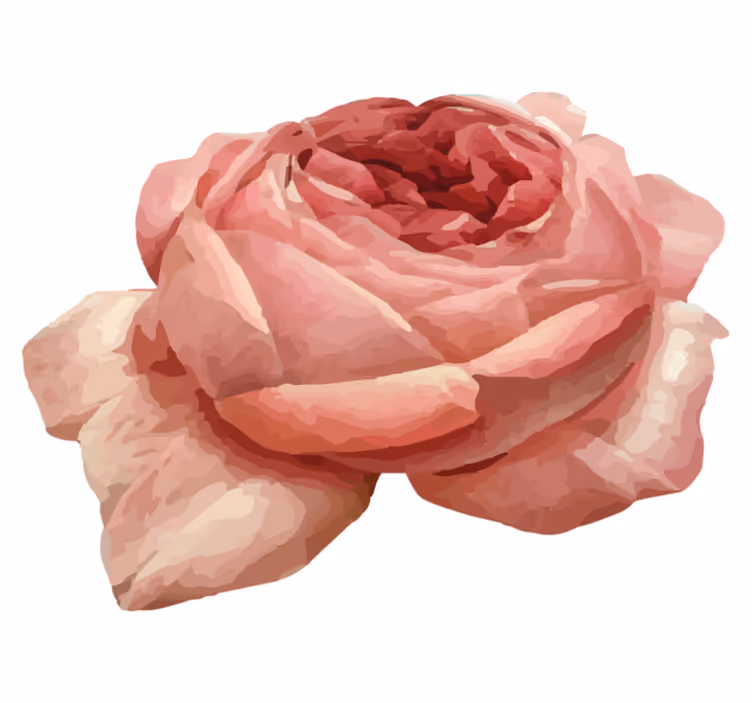 Tapis vinyle plantes floraison rose luxuriante - TenStickers