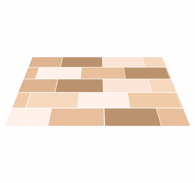 Tapis vinyle salle de bain tuiles de brique neutres - TenStickers
