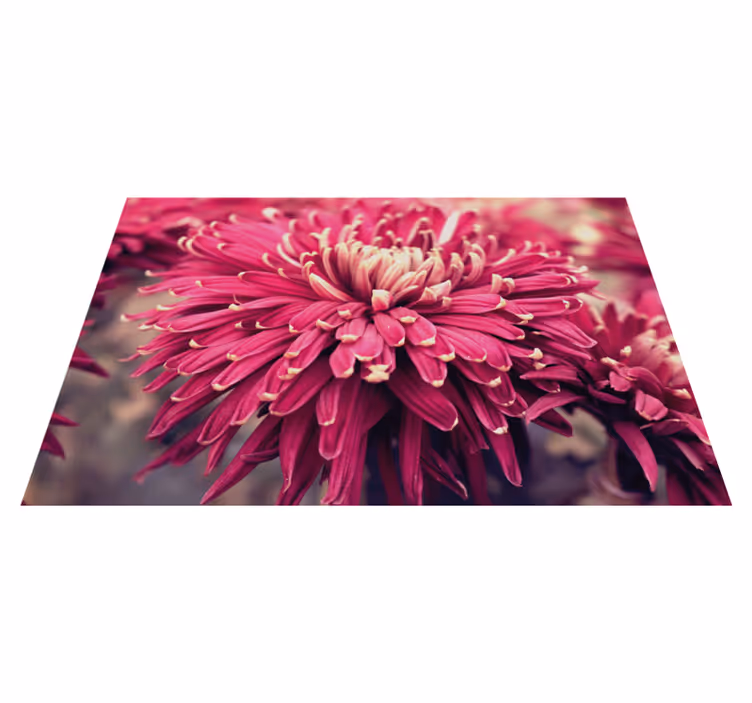 Tapis vinyle plantes chrysanthème réaliste - TenStickers