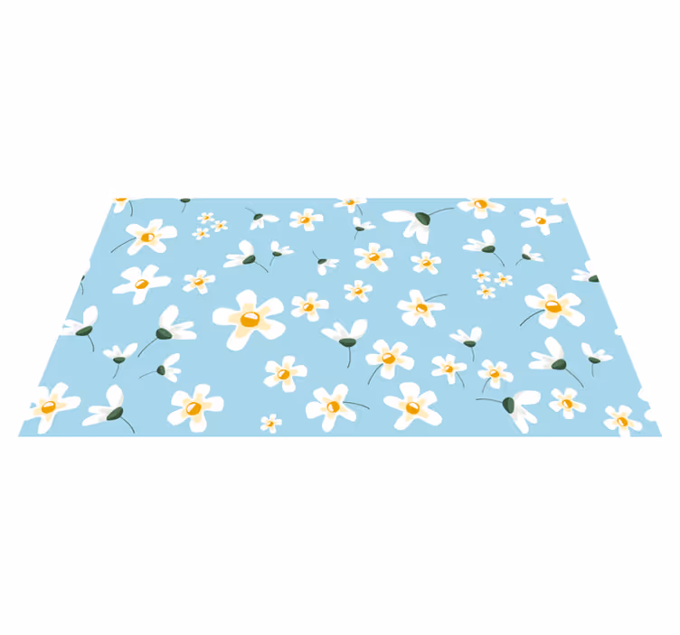 Tapis vinyle plantes motif de fleur de marguerite - TenStickers