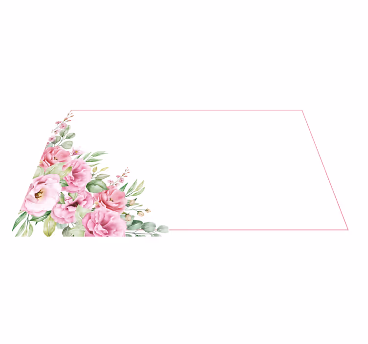Tapis vinyle plantes arrangement rose élégant - TenStickers