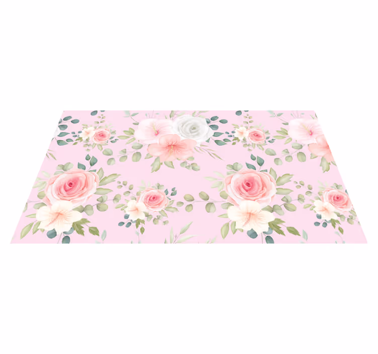 Tapis vinyle plantes fleur gracieuse - TenStickers