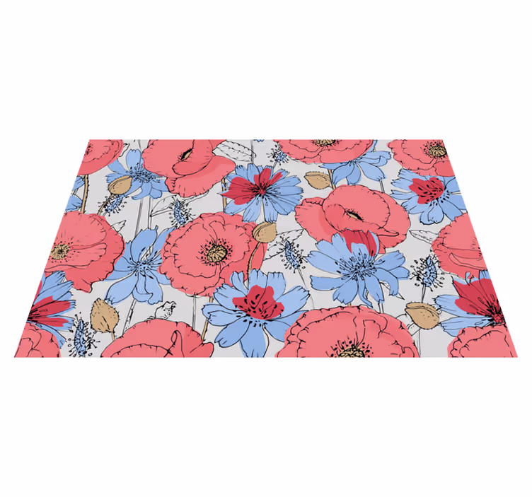 Tapis vinyle plantes imprimé botanique vivant - TenStickers