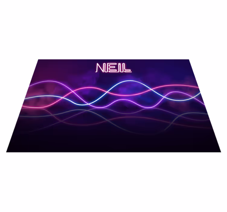 Tapis vinyle personnalisé affichage de lumières au néon - TenStickers