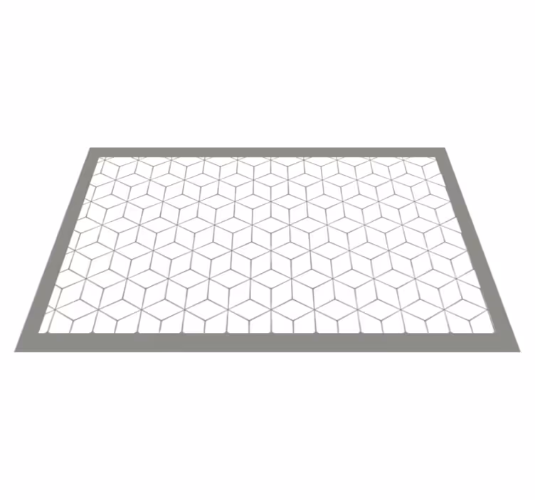 Tapis vinyle salle de bain moderne mosaïque grise - TenStickers