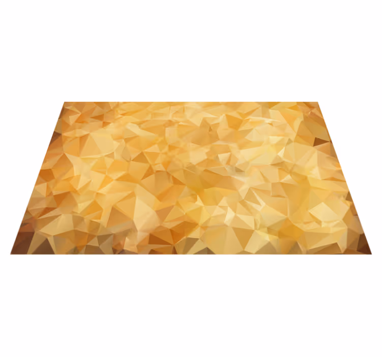Tapis vinyle géométrique motif doré - TenStickers