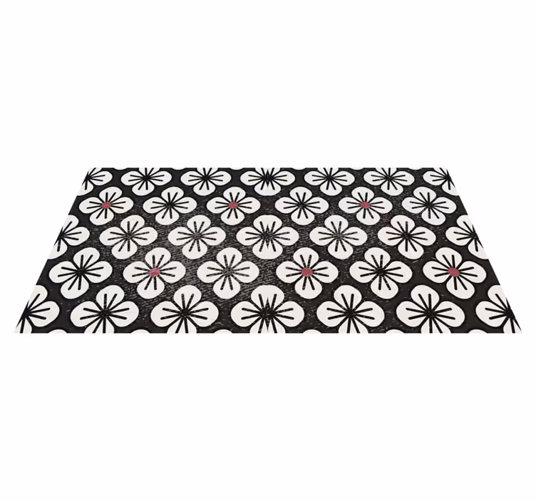 Tapis vinyle plantes trèfles bruns élégants - TenStickers