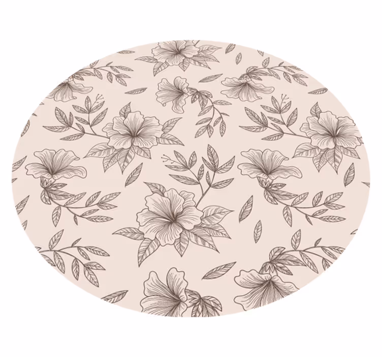 Tapis vinyle plantes concept de contour botanique - TenStickers