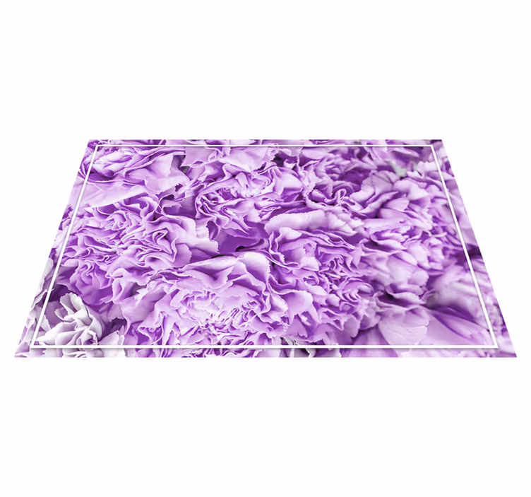 Tapis vinyle plantes fleurs violettes vibrantes - TenStickers