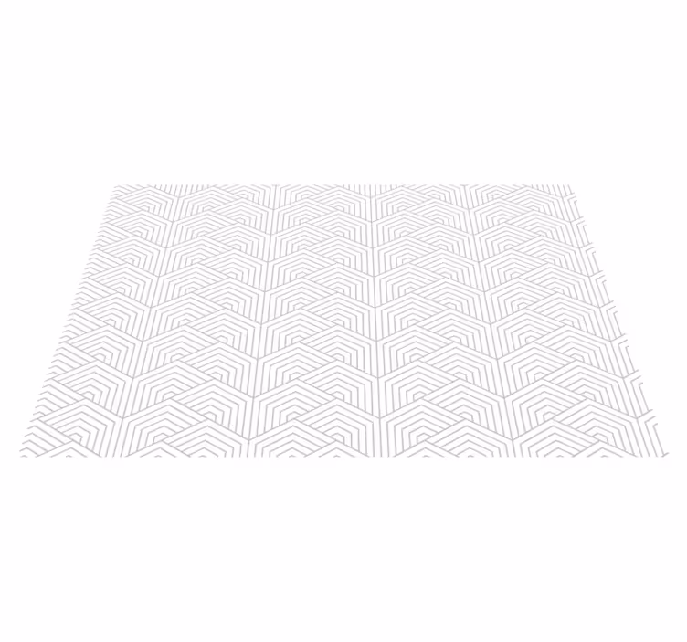 Tapis vinyle géométrique motif hexagone gris - TenStickers