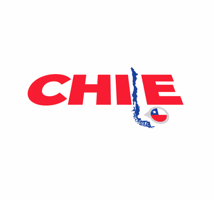 Tapis vinyle citation carte du chili - TenStickers
