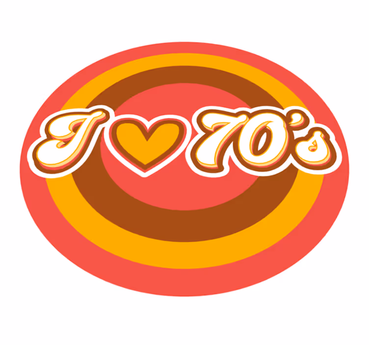 Tapis vinyle vintage symbole d'amour rétro - TenStickers