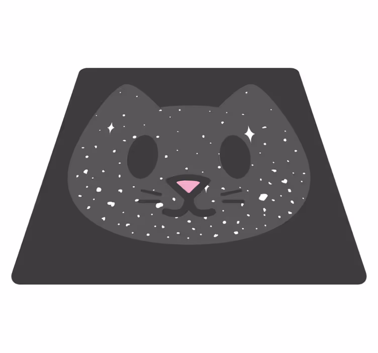 Tapis vinyle bébé joli visage de chat - TenStickers