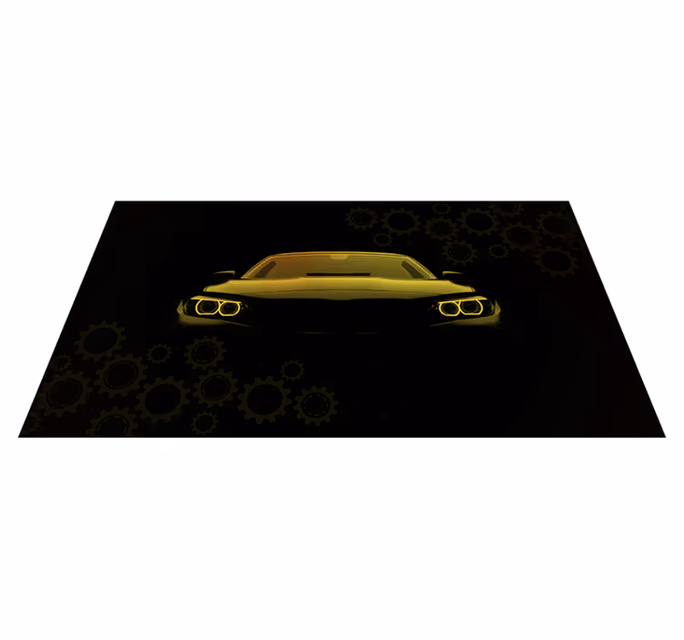 Tapis vinyle ado silhouette de voiture de sport - TenStickers