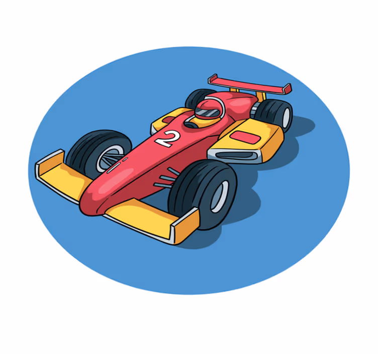 Tapis vinyle ado la folie des voitures de course - TenStickers