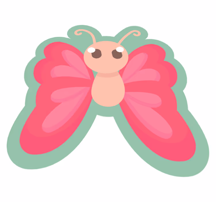 Tapis vinyle pour enfants fantaisie de papillon brillant - TenStickers
