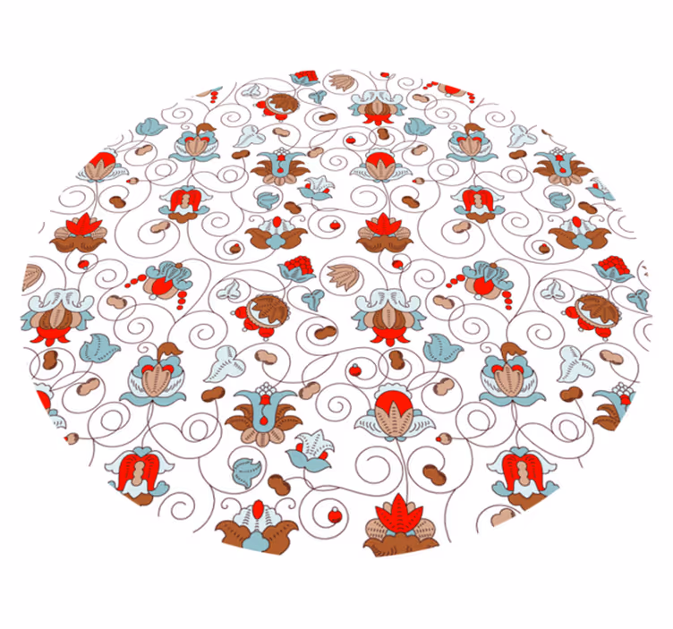 Tapis vinyle ethnique Style russe rouge antique - TenStickers