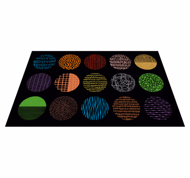 Tapis vinyle design moderne collection de motifs vibrants - TenStickers